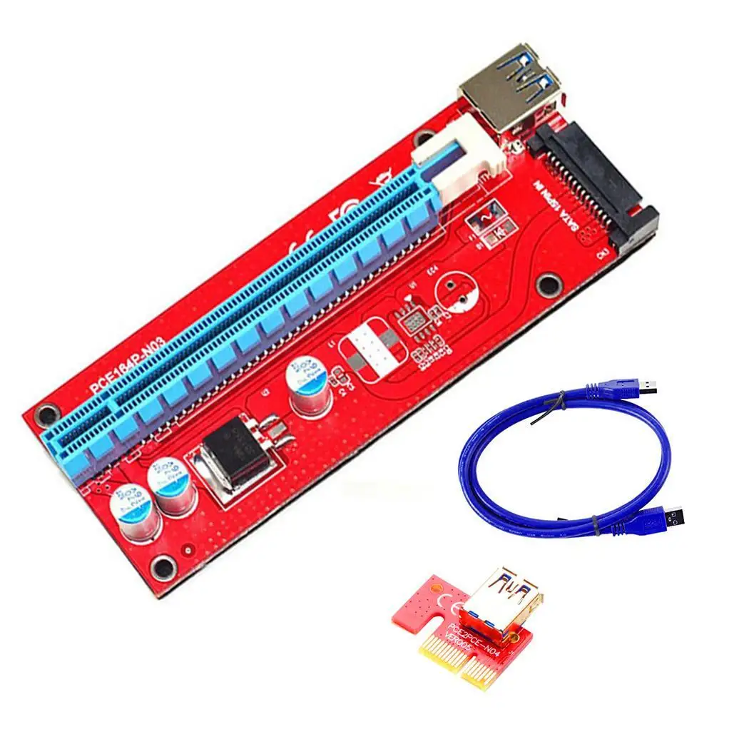PCI E Express 1x до 16x usb удлинитель 3 0 PCIE x1 адаптер для карт питания X16 концентратор SATA