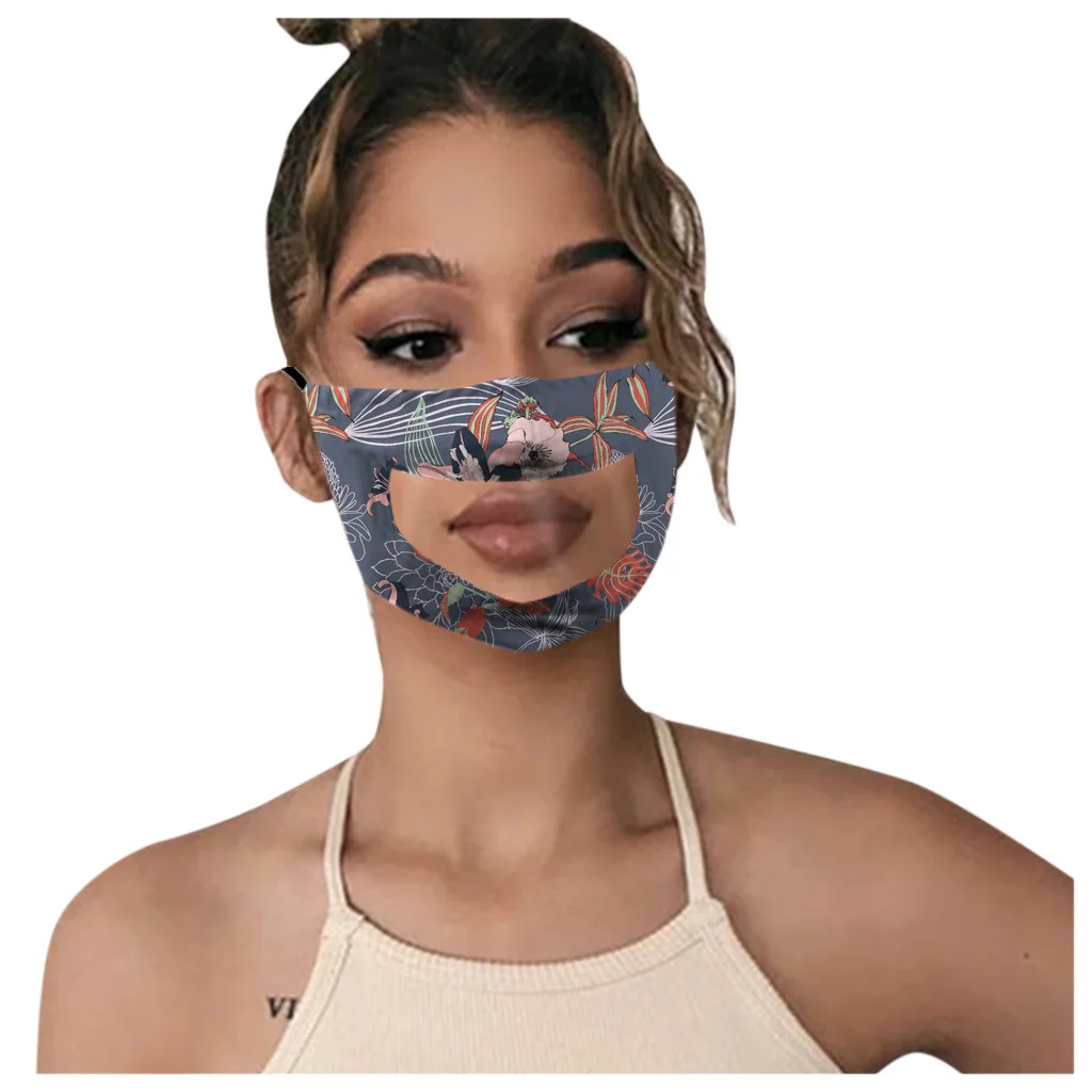 

Lip Mask Anti-Fog Transparent Gauze Mask Customized Pet Printed Mask for Deaf-Mute Solid Color Printing