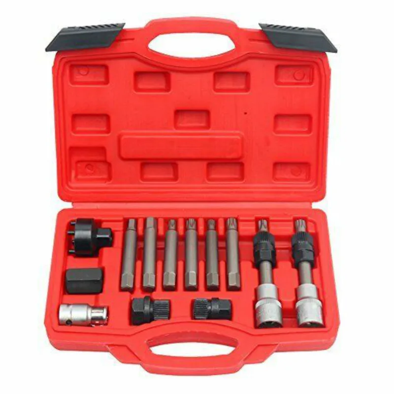 

13-Piece Generator Belt Pulley Disassembly Tool For VW Audi Volvo Ford TOYOTA Mercedes-Benz Porsche Renault S.A Pulley Remover