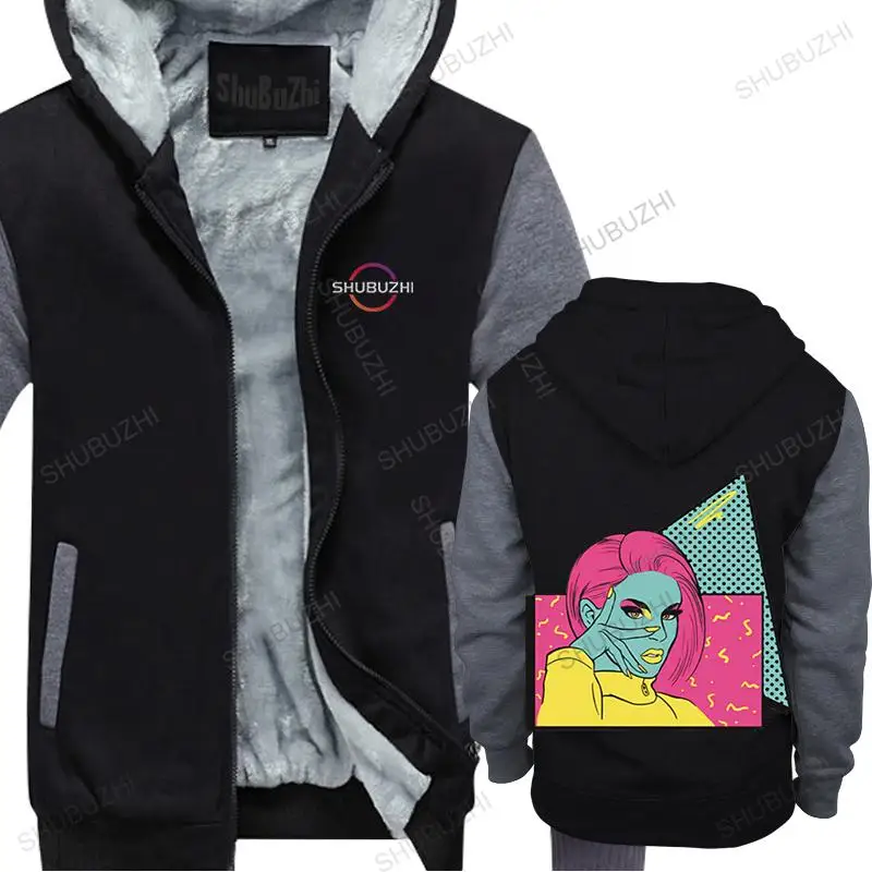 

new fashion hoodie homme winter jacket Katya Zamo warm coat katya katya zamo katya zamolodchikova men funny print fleece hoody