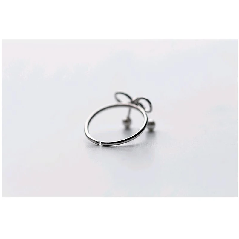 Trustdavis 100% твердый Стерлинговое Серебро 925 пробы бант синтез жемчужные кольца