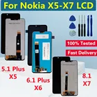 Для Nokia 5,1 Plus ЖК-дисплей Сенсорная панель дигитайзер в сборе для Nokia 6,1 Plus замена экрана для Nokia 8,1 ЖК-экран
