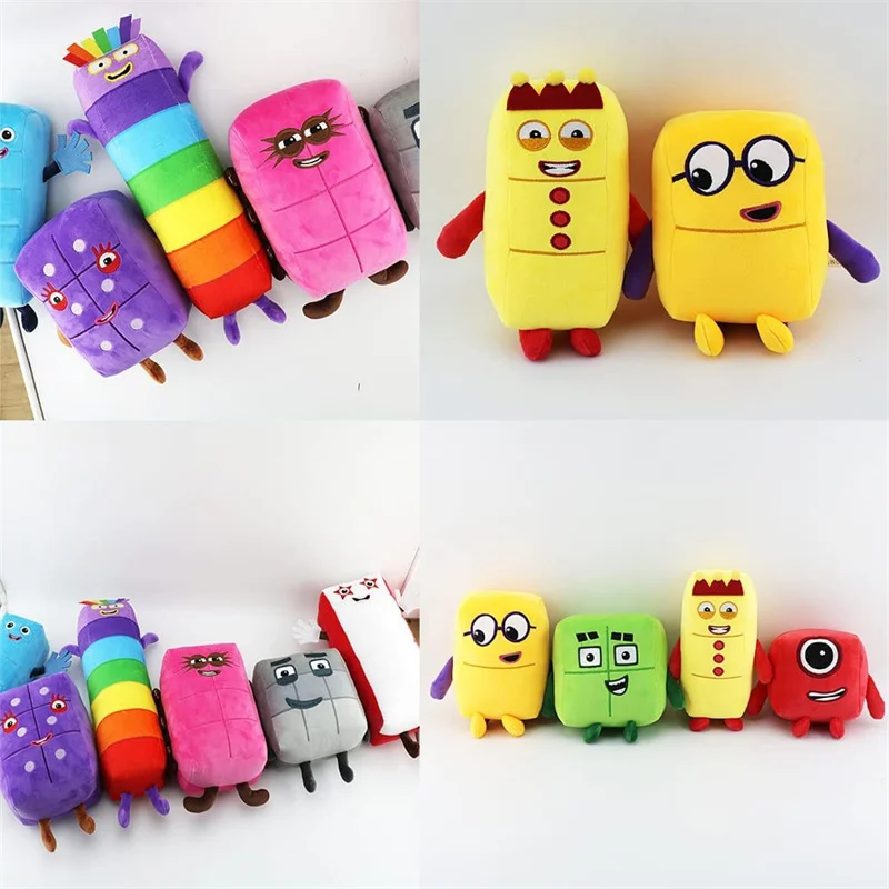 Set of 10pcs Numberblocks Plush Toy Cartoon Stuffed Numbers Dolls Math Enlightenment Blocks Plushie Educational Figure Kids Gift | Игрушки и