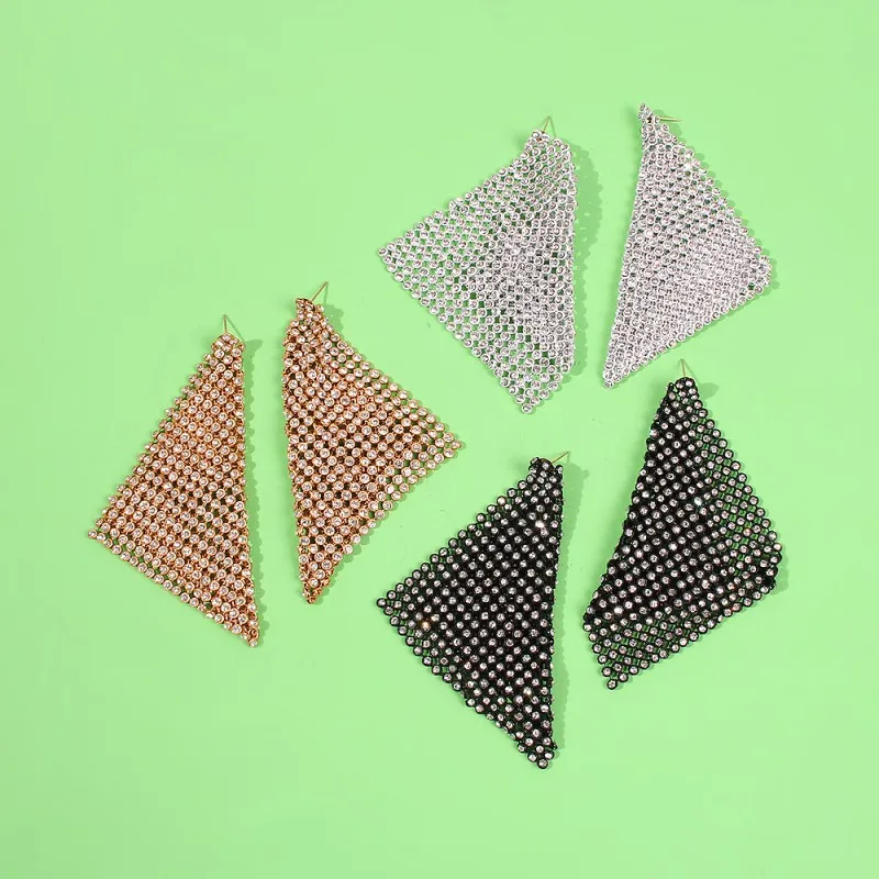 Модные висячие серьги со стразами женские ювелирные изделия геометрический