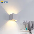 Уличная Водонепроницаемая светодиодная настенная лампа, регулируемый садовый светильник для коридора, лестницы, коридора, спальни, художественный настенный светильник, IP65, 6 Вт, 10 Вт, 12 Вт