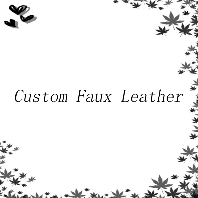 

DIY craft supplies 30 cm x 136 cm Custom Printed Faux Leather Fabric for Hairbow material decoration. Custom Pattern