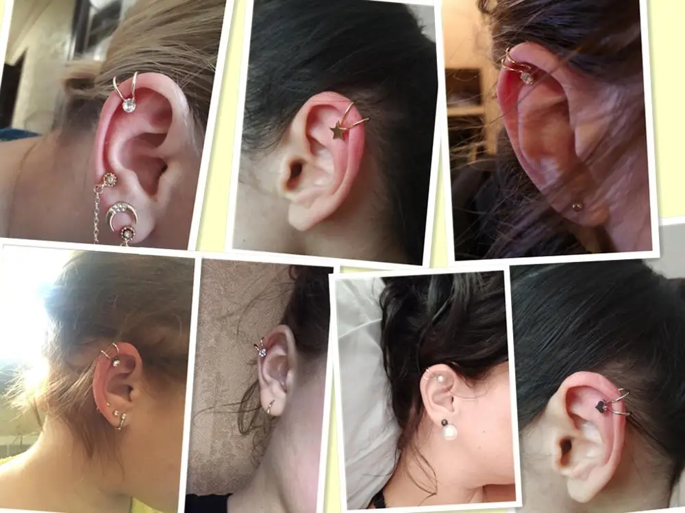 1 шт. U образные серьги клипсы для пирсинга|Серьги-клипсы| |