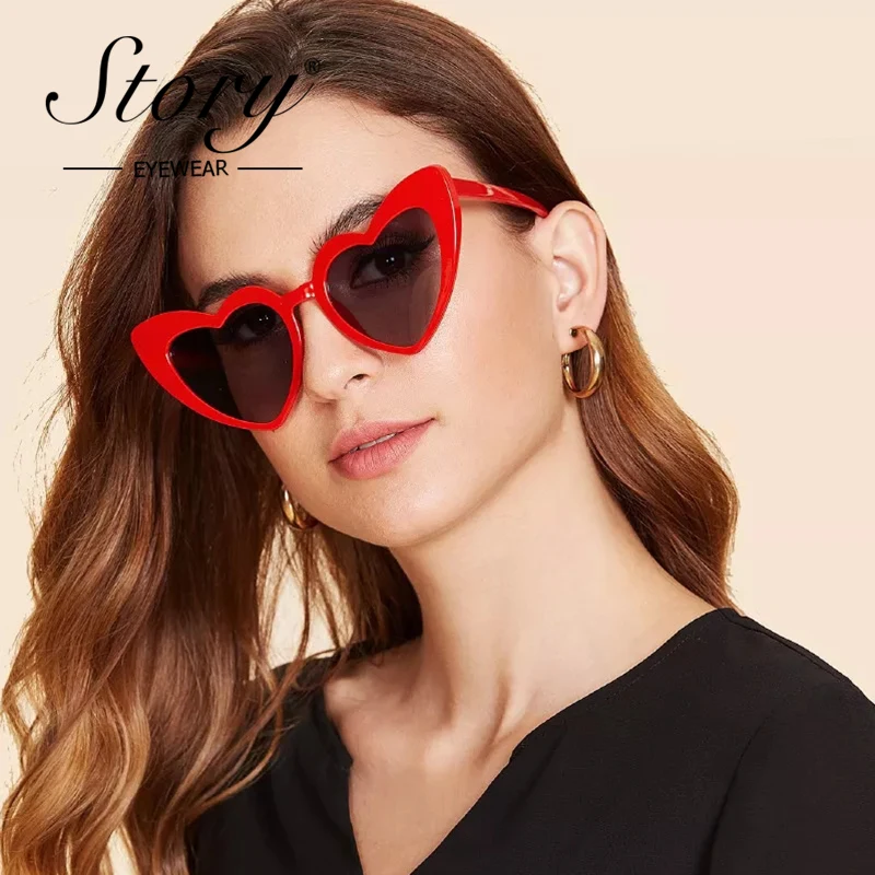 История 2018 Винтажные Солнцезащитные очки кошачий глаз для женщин Черная рамка