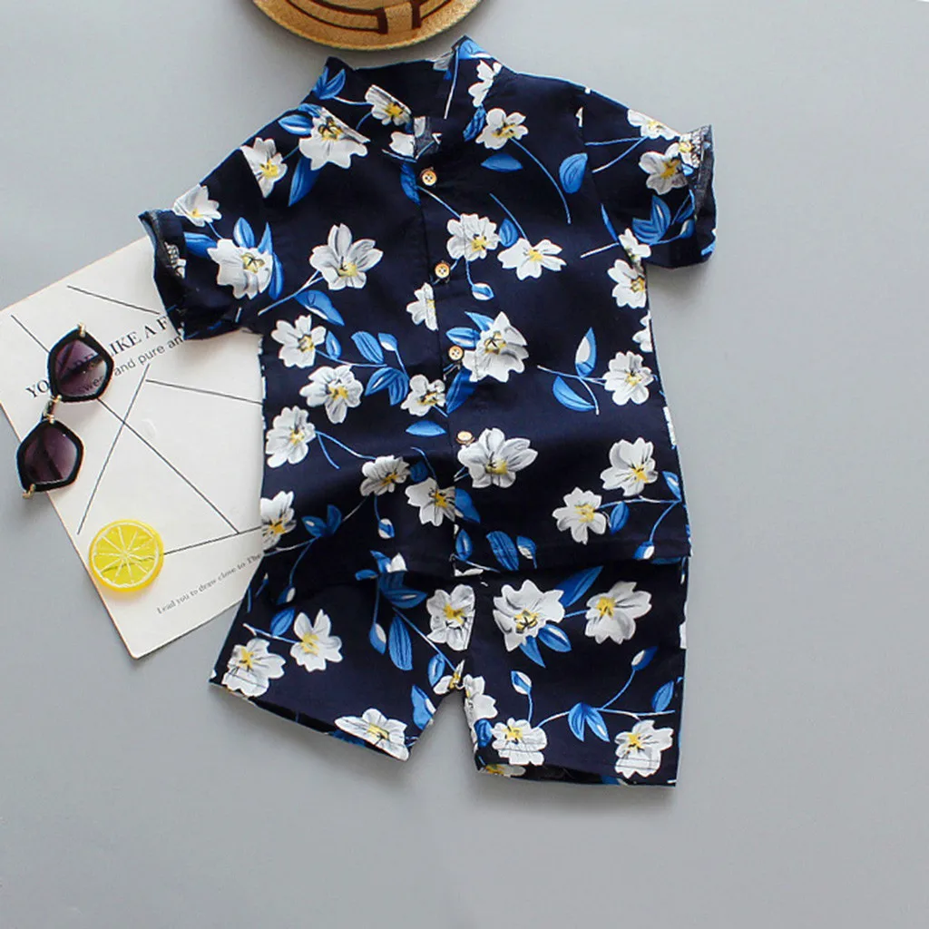 

Toddler Boys Baby Kids Girl Floral Print Tops+Shorts Outfit Set Clothes 2020 Summer Casual Clothes Set roupas de menina