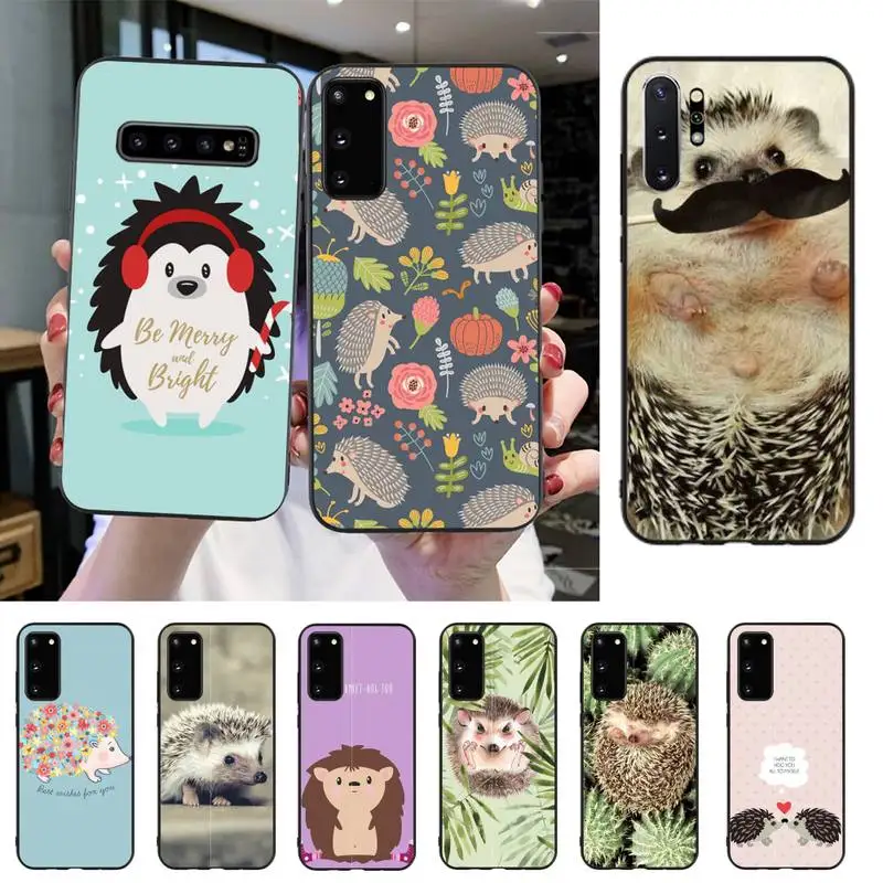 

YNDFCNB Cute hedgehog Soft Phone Case Capa For Samsung S20 S10 S8 S9 Plus S7 S6 S5 Note10 Note9 S10lite
