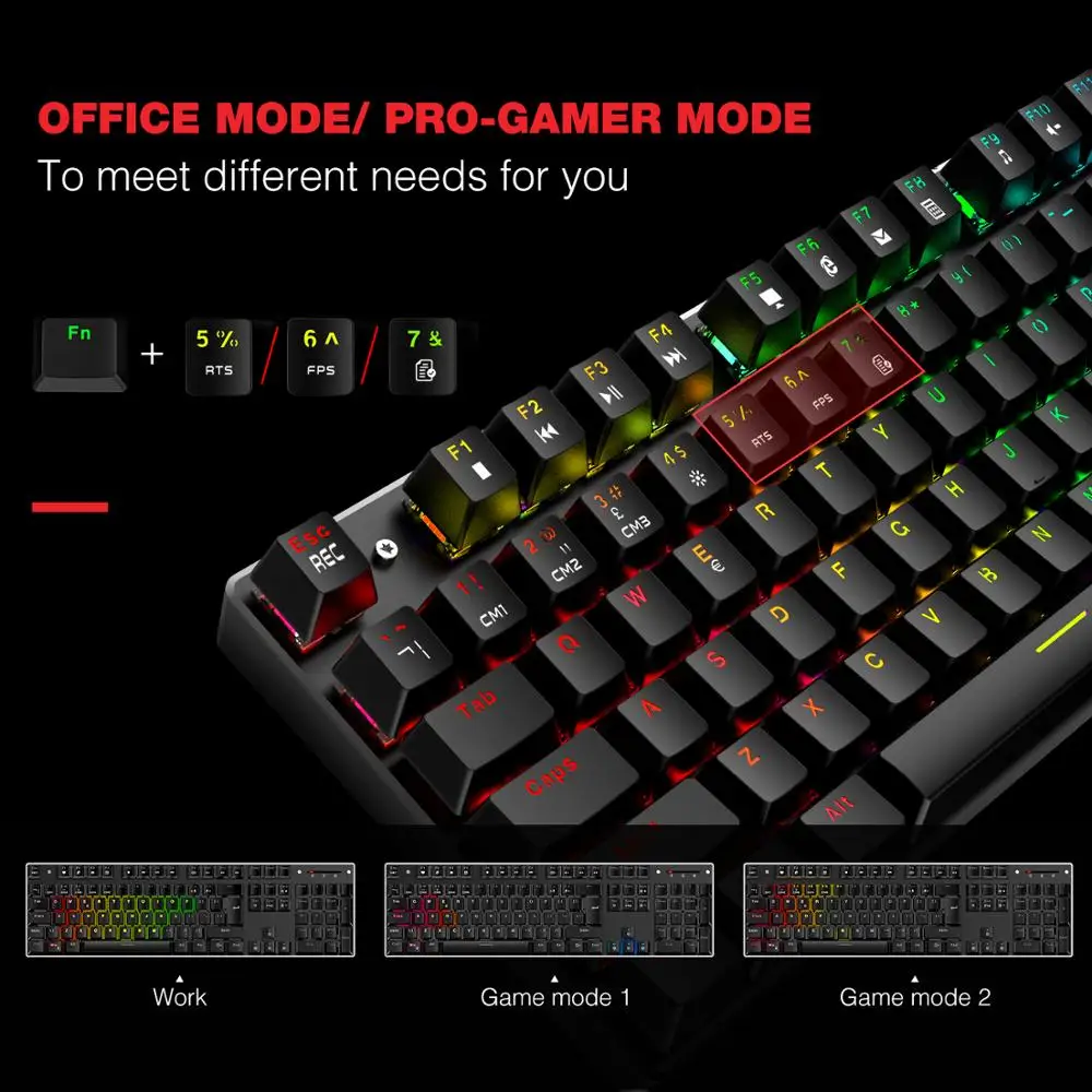 havit gaming mechanical keyboard russian version 87 keys usb wired red switch with backlit for pc gamer laptop tablet desktop free global shipping