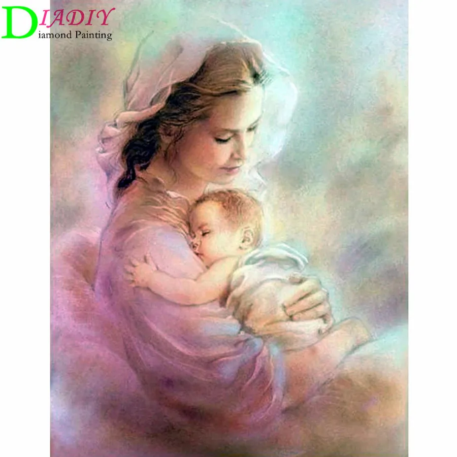 

5D Diy Diamond painting Woman Diamond Embroidery full drill Rhinestone Diamond painting Mosaics mother & baby cross stitch peopl