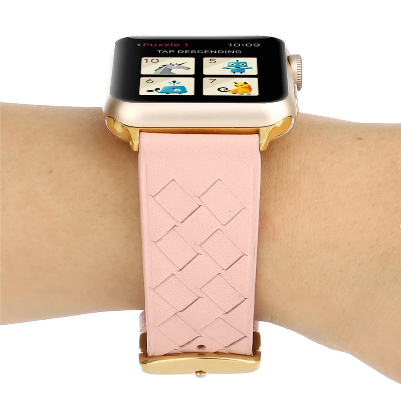 Ремешок для Apple watch 44 мм 40 мм 42 мм 38 мм corra iwatch 4 5 3 2 высококачественный кожаный браслет аксессуары для Apple watch 4 5