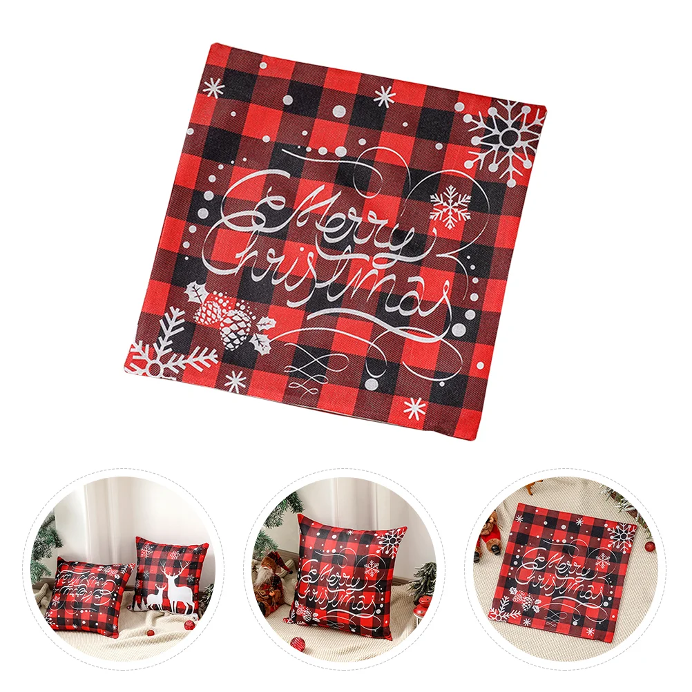 

1pc Christmas Plaid Pillow Covers Lovely Pillowcases Pretty Pillow Protector