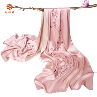 %e2%98%85floor su embroidery scarf ancient embroidery plum blossom with mulberry silk silk qipao dress shawls scarves woman