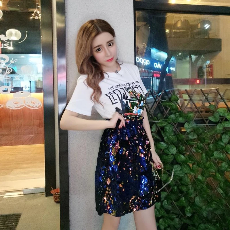 Женская летняя Офисная юбка имперский Высокая талия хип хоп пакет А силуэта выше