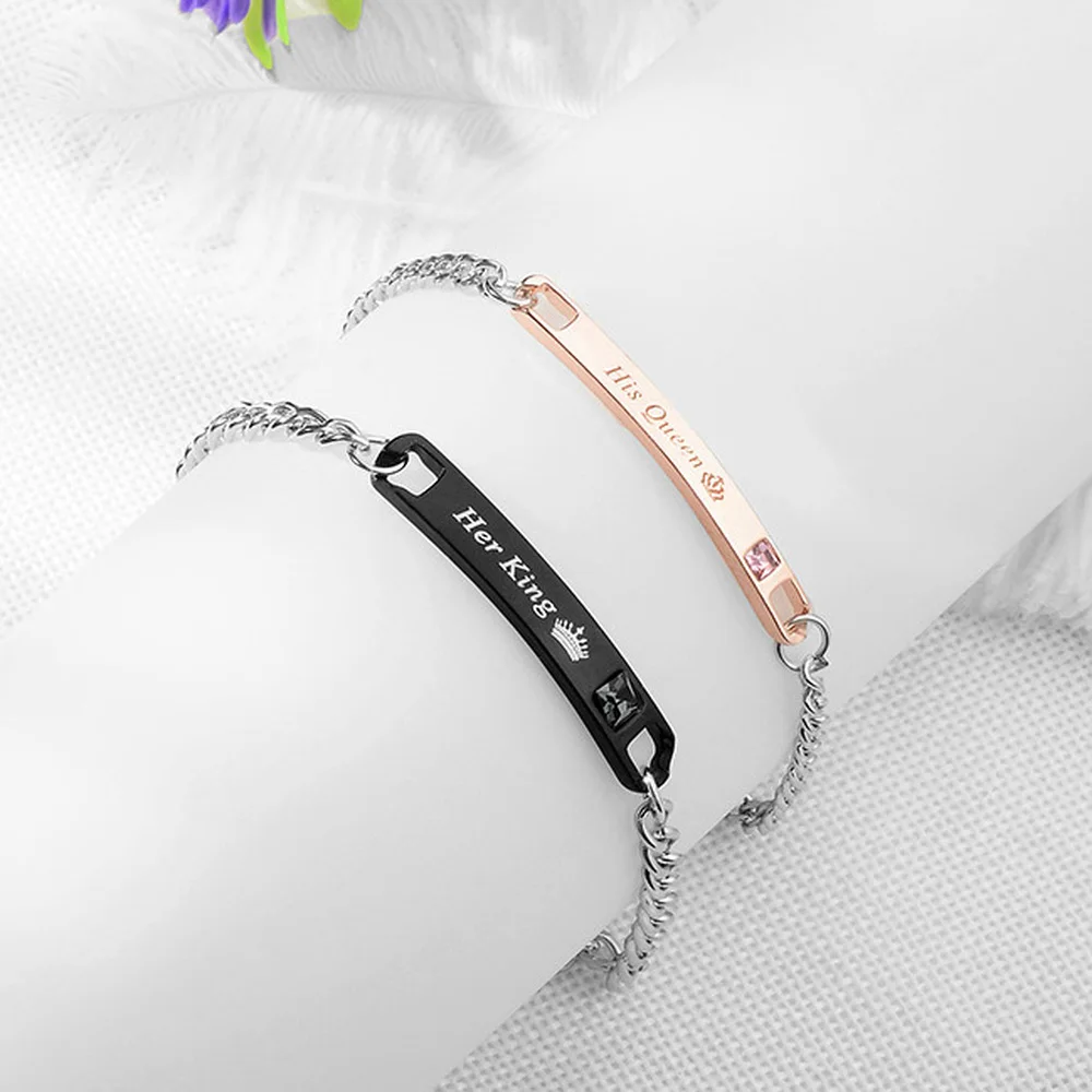 Браслеты с подвесками в виде короны кристаллами для мужчин и женщин регулируемые