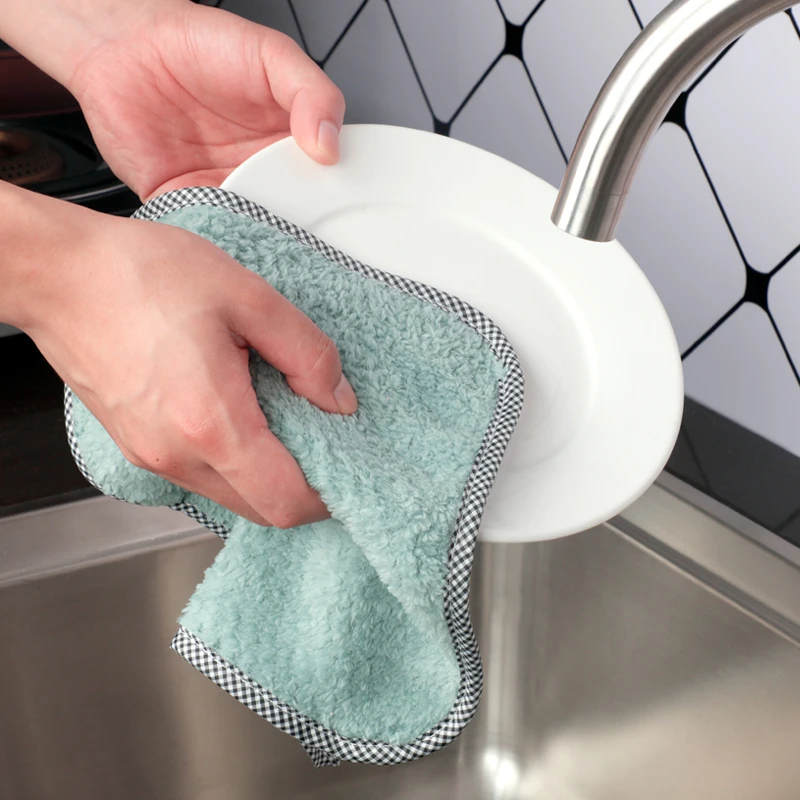 

Restaurant supplies 1pc super absorbent microfiber kitchen cloth magic oil-resistant cleaning tool household towel washing