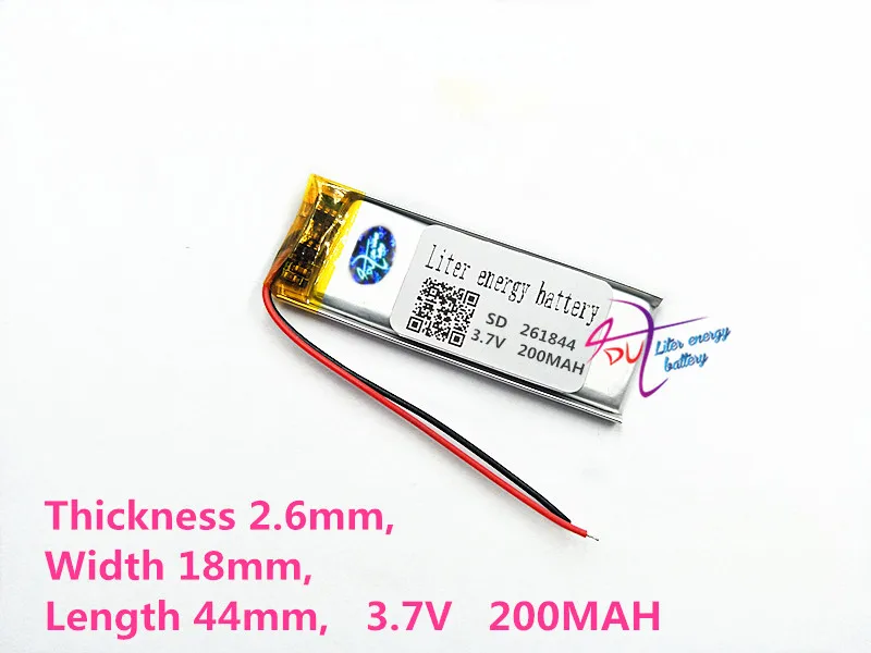 3,7 V литий-полимерный аккумулятор 261844 MP3 Bluetooth DIY подарок/игрушка стилус 200MAH