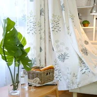 new curtains rural small fresh balcony finished bay window curtain cloth living room bedroom shade