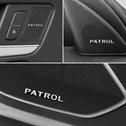 10 шт. 3D алюминиевый динамик, стерео динамик, значок, эмблема, наклейка для Nissan Patrol Y60 Y61 Y62, аксессуары для стайлинга автомобиля