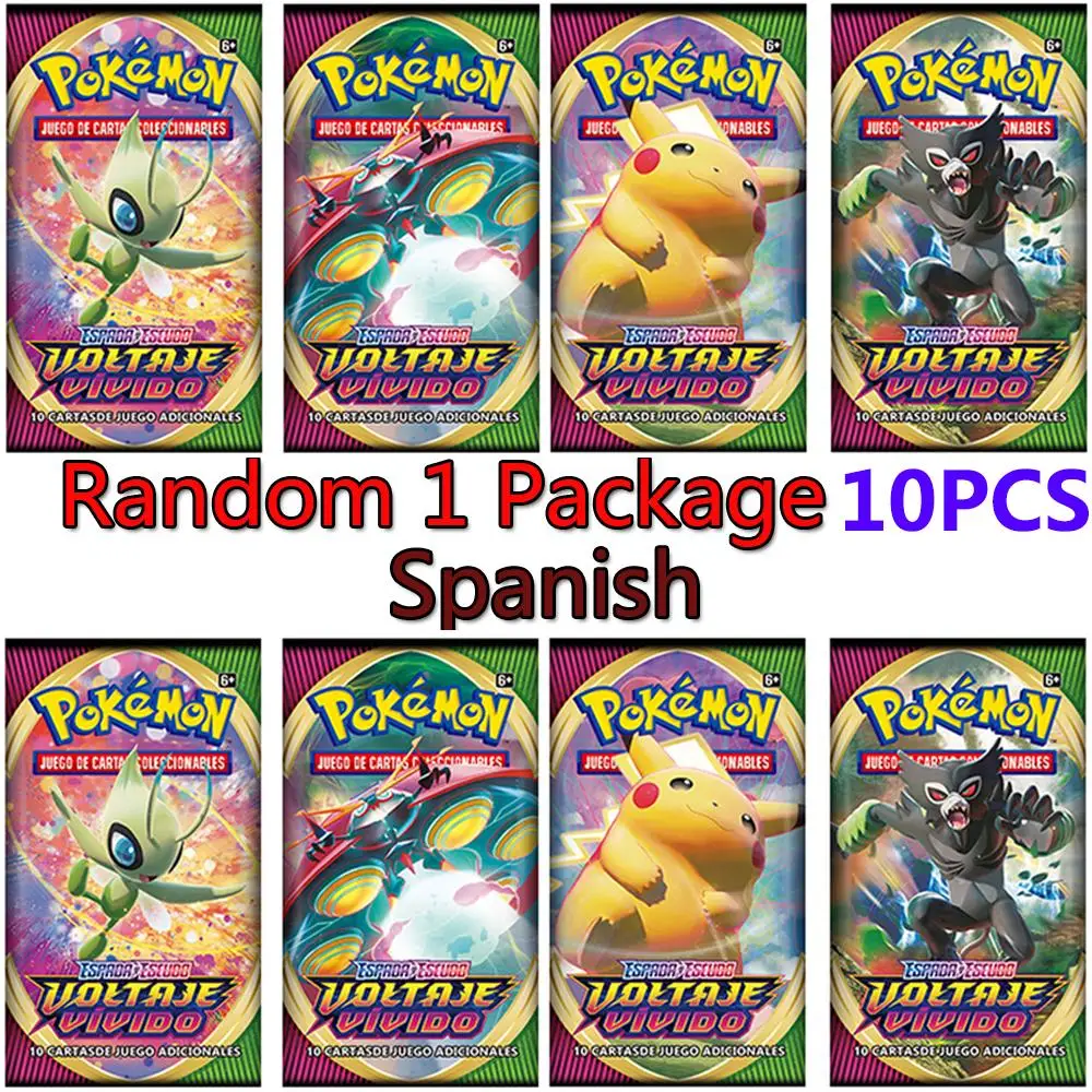 Cartas DE Pokemon TCG: Pokemon Booster Box, versi&oacute;n en franc&eacute;s/ingl&eacute;s/espa&ntilde;ol, estilos DE combate coleccionables, juego DE cartas, 10 Uds.-3