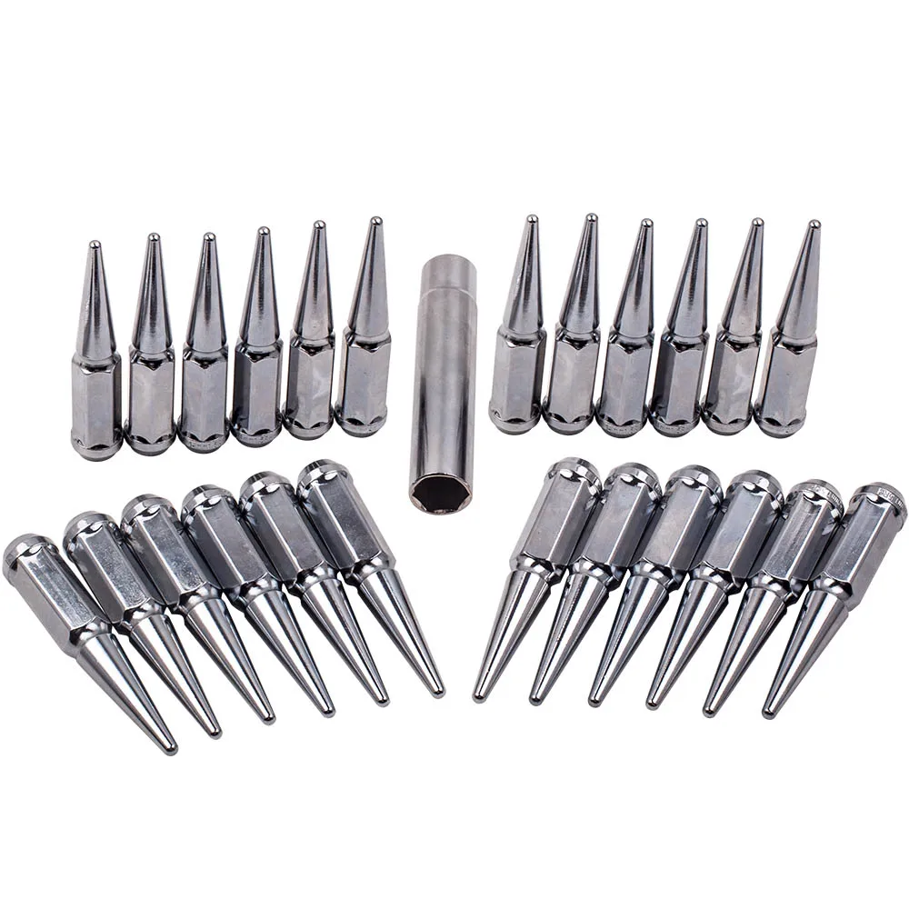 

Maxpeedingrods, 24 шт., шипы, наконечники для ключа, Твердые 14x1,5 мм, передняя и задняя, абсолютно новые, серебристые
