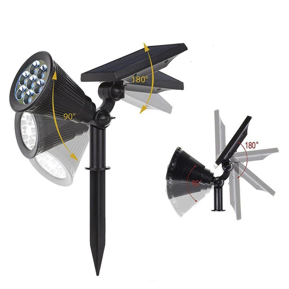 

7 LED outdoor Solar Lampe decor Scheinwerfer Rasen Weihnachten party Wasserdichte Panel Power Einstellbare Flutlicht bunte Gart