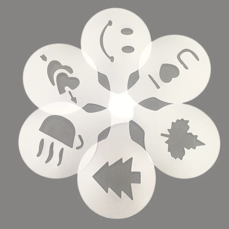 16 шт. трафарет для кофе с фильтром кофеварка капучино трафареты бариста шаблоны