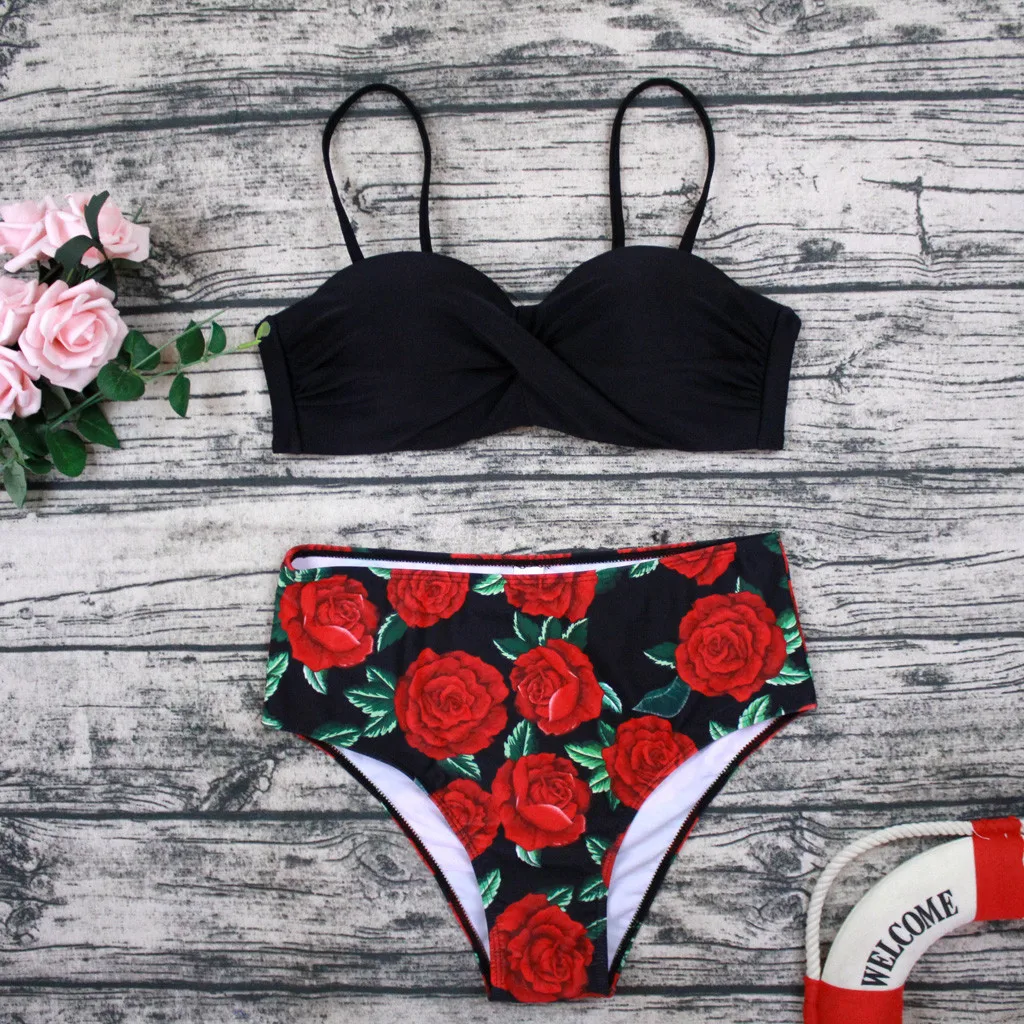 Бикини 2020 купальники женский бюстгальтер с чашками пуш ап бразильский принт