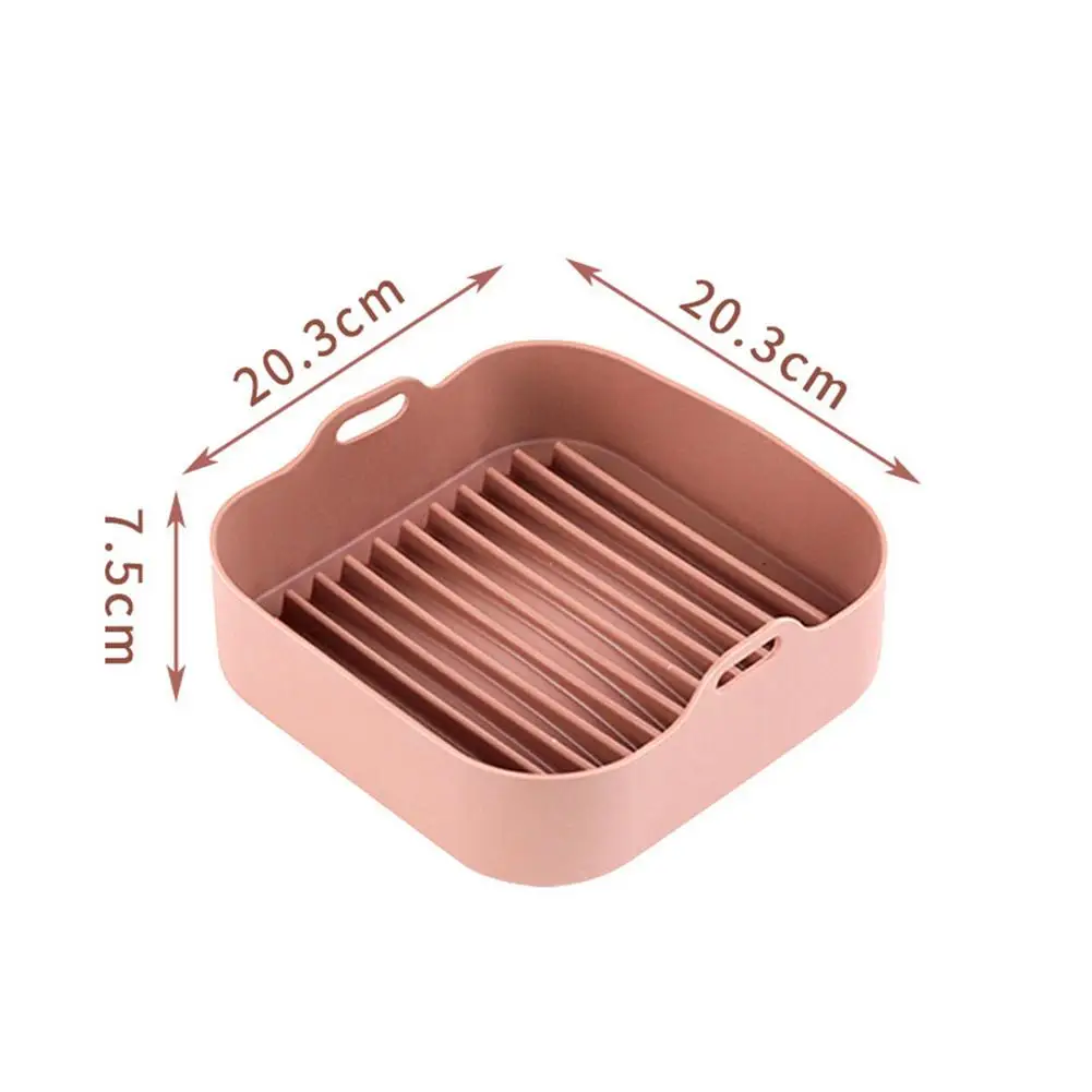 

Multifunctional Air Fryer Silicone Mat Pot With Handle Food Safe Oven Tools Kitchen Accessories