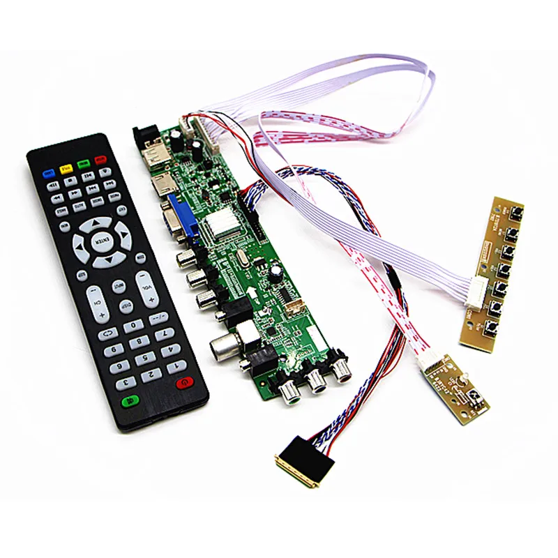 Комплект универсальной платы драйвера D3663LUA V56 V59 DVB-T ЖК цифровой телевизор для