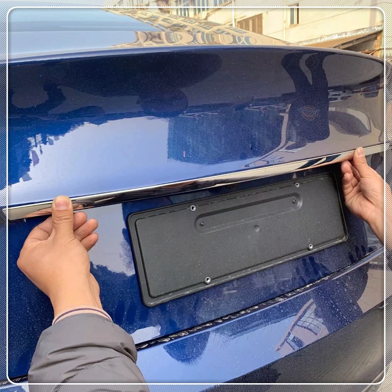 For Tesla Model 3 2017 2018 2019 Car Styling Rear Trunk Lid Molding Strip Cover Trim Stainless Steel Auto Accessories | Автомобили и