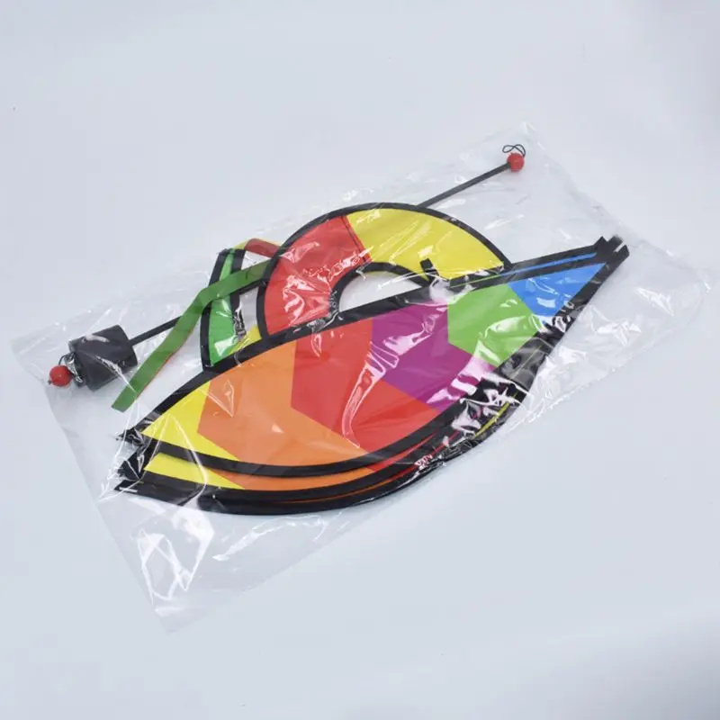 

85DE Hot Air Balloon Rotating Wind Strip Windmill Outdoor Hanging Rainbow Color Park Attractions Decoration Pinwheel Ornaments
