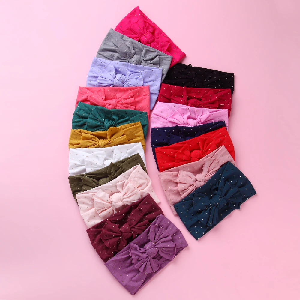 Однотонный детский ободок с золотыми звездами аксессуары для волос маленьких