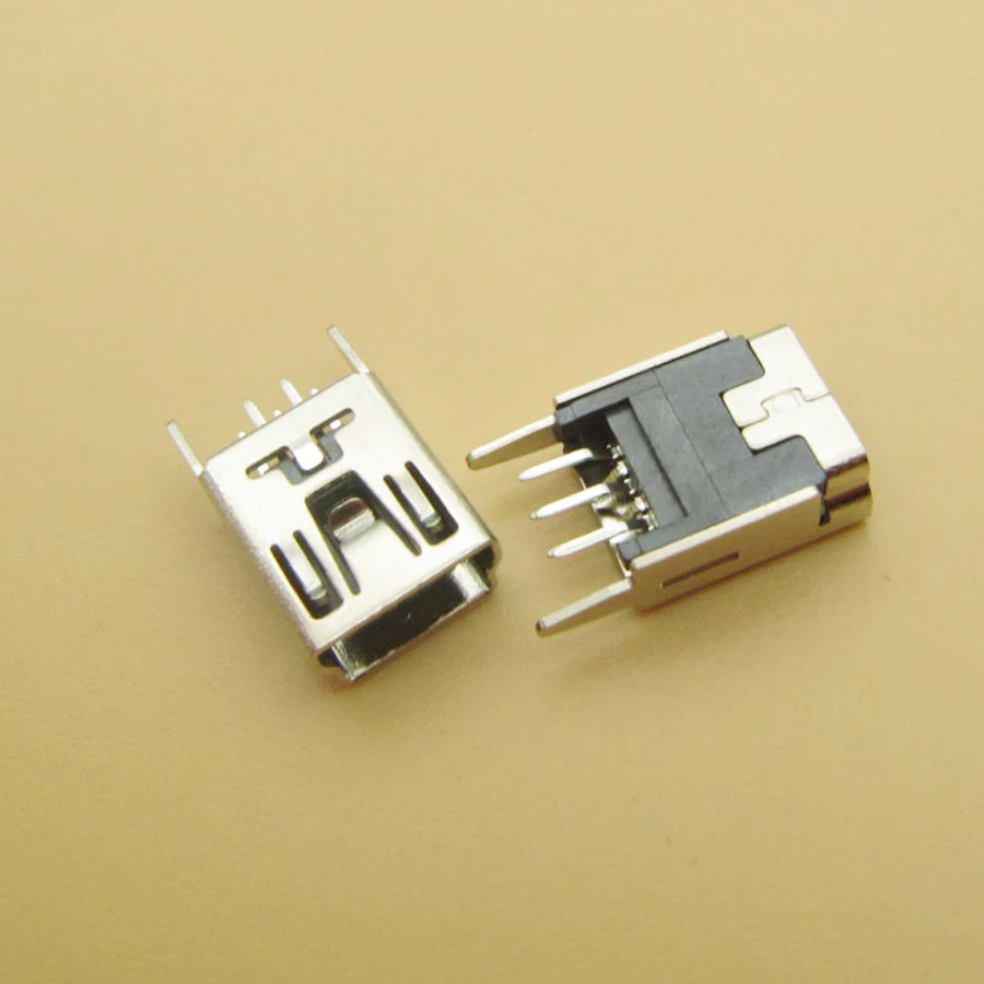 50 шт. мини USB Type B гнездовой 5-контактный DIP вертикальное гнездо разъема ПП 180