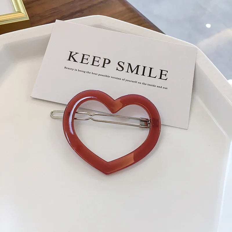 Шпилька для волос в Корейском стиле с изображением сердца янтарного леопарда| |