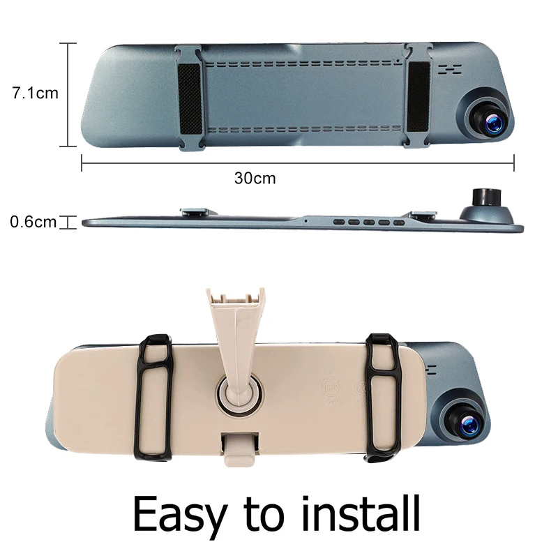 

Rear View Mirror Recorder 5" Touch Screen Full 1080P Dash Cam Video Registrator Drive Recorders With Reverse Camera Car DVR