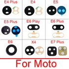 Задняя задняя камера, стеклянный объектив для Moto Motorola E4 E5 E6 X4 Play Plus, Внешняя камера, объектив большой камеры, стеклянная крышка + наклейка