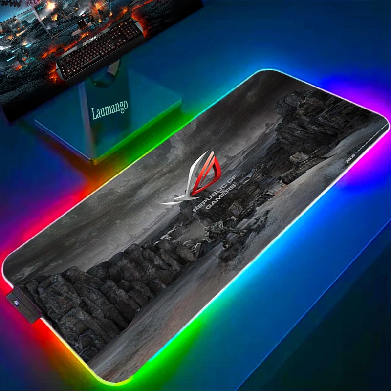 

Игровой коврик для мыши Asus Rog RGB для ПК, Настольный коврик для Стича, коврик для мыши, коврик для мыши, коврики, аксессуары, аниме клавиатура, н...