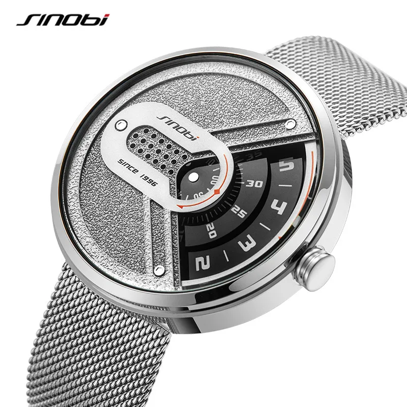 Sinobi Новые мужские часы креативный дисплей времени вдохновленный велосипедными