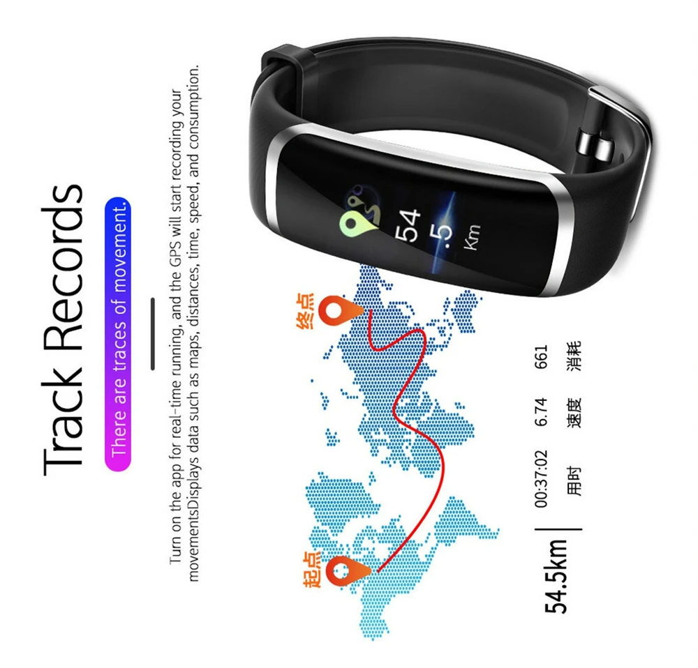 Lerbyee M4 смарт-браслет монитор артериального давления Nrf52832 фитнес-трекер часы цветной экран Напоминание о звонке умный Браслет для IOS