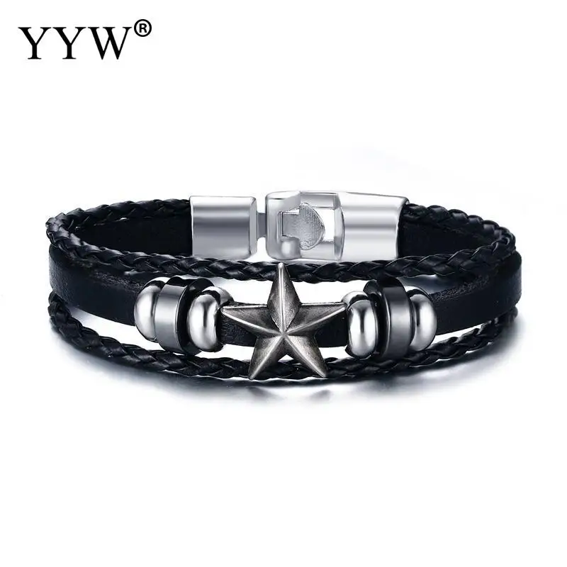 Очаровательные браслеты для женщин и мужчин с гексаграммой манжеты Новое