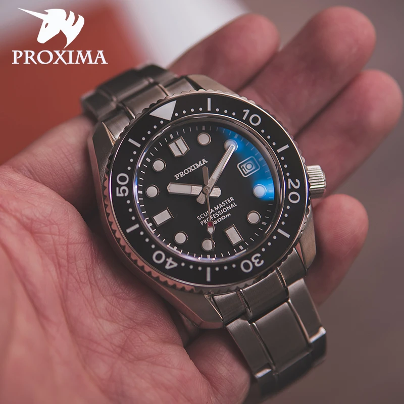Proxima автоматические часы NH35A Для мужчин механические 316L Сталь цельный корпус 300 м