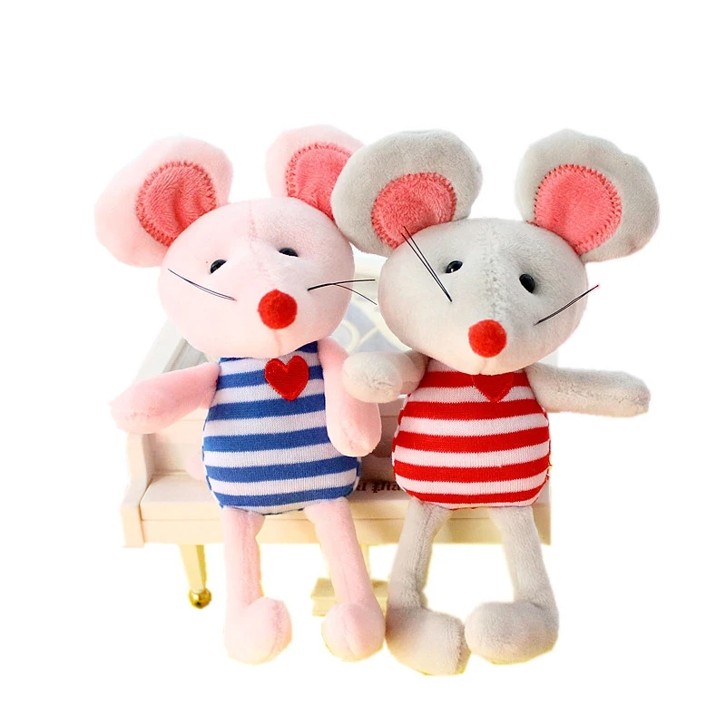 17 см 2020 год крысы талисман Милая полосатая одежда Кукла мышка Мягкие плюшевые