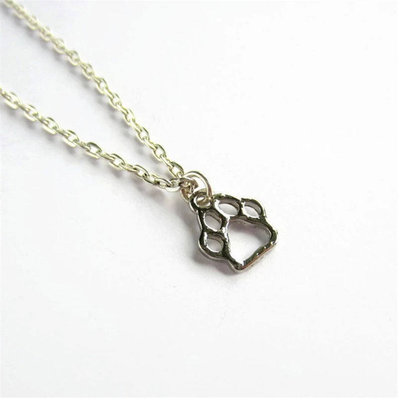 

Paw Necklace Paw Print Necklace Dog Paw Pendant Cat Paw Necklace Gift for Dog Mom Pet Lover Gift Vet Nurse Gift