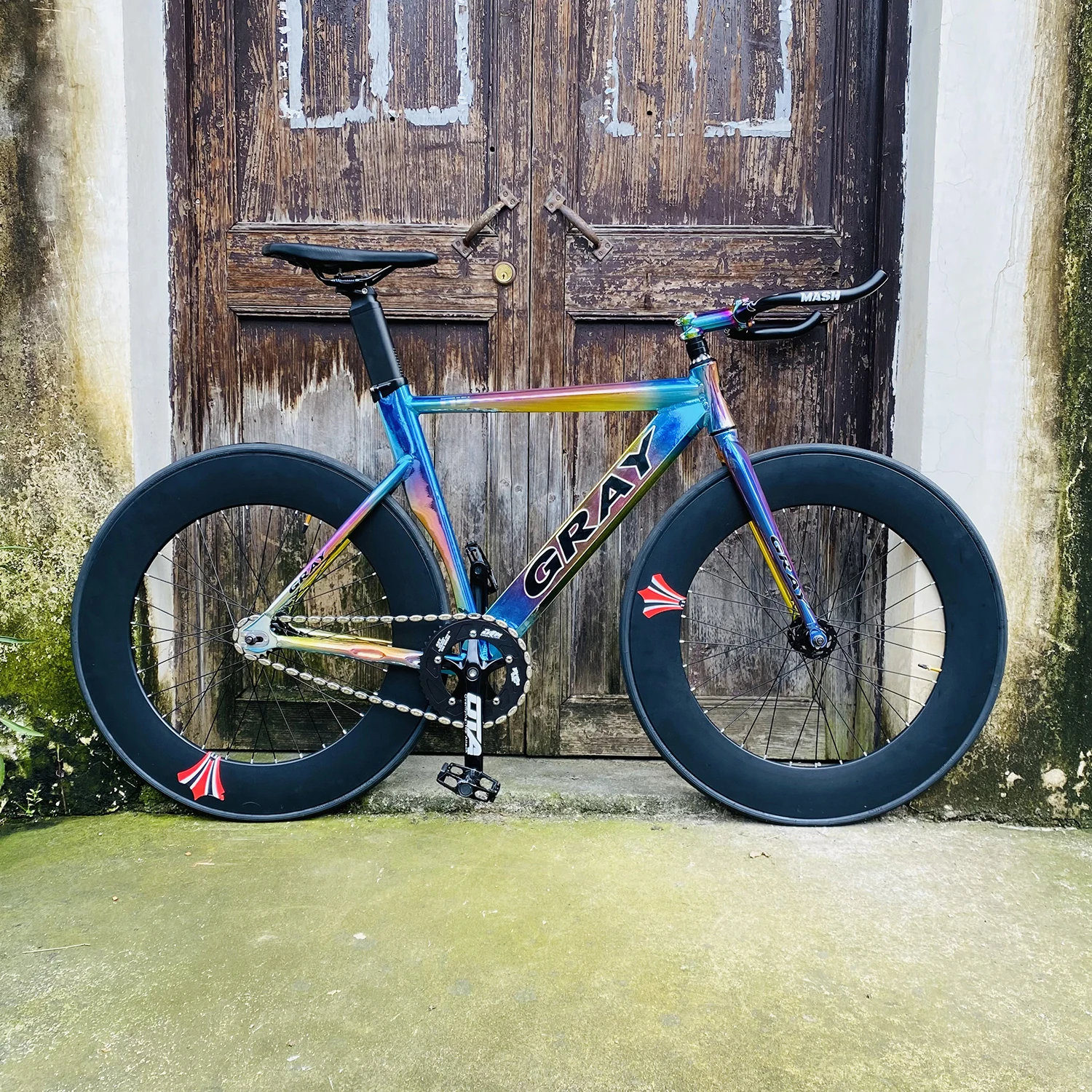 Дорожный велосипед серый фиксированный 52 см рама из алюминиевого сплава колесо