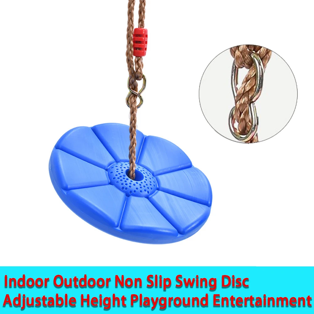

Climbing Rope Hanging Backyard Swing Disc Playing Toy Non Slip Flower Adjustable Height Indoor Outdoor Playground Entertainment