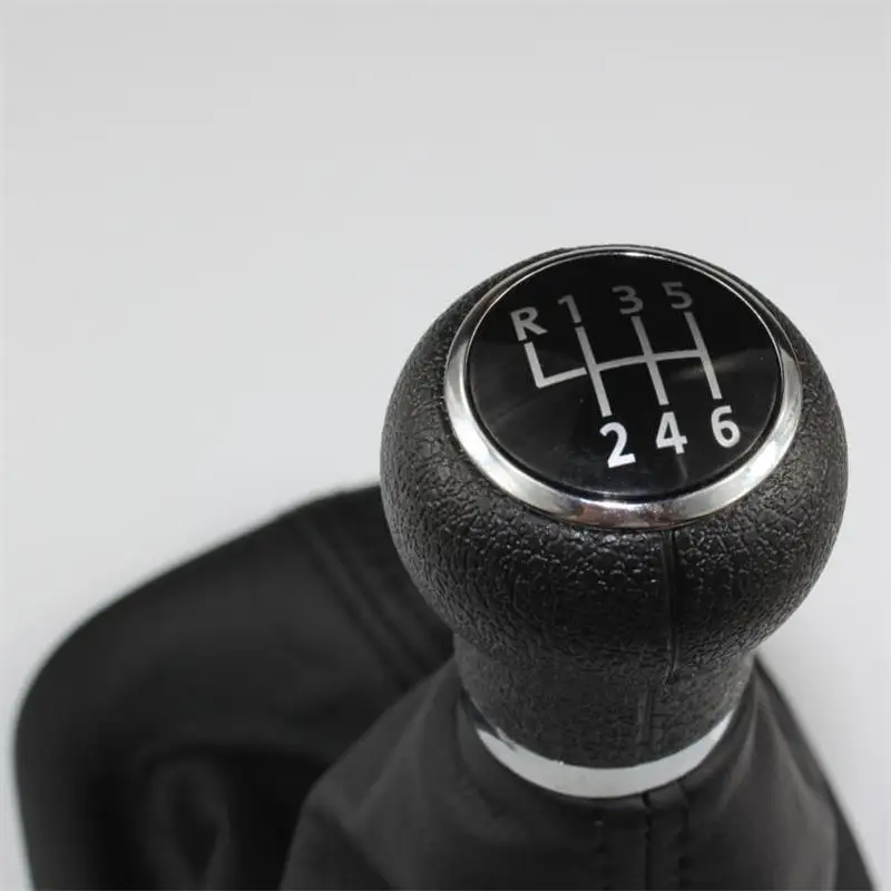 Фото Для VW Passat B5 b5.5 1997 1998 1999 2000 2001 2002 2003 2004 2005 автомобиль-Стайлинг 6 Скорость Шестерни ручка переключения с PU кожаные ботинки №2