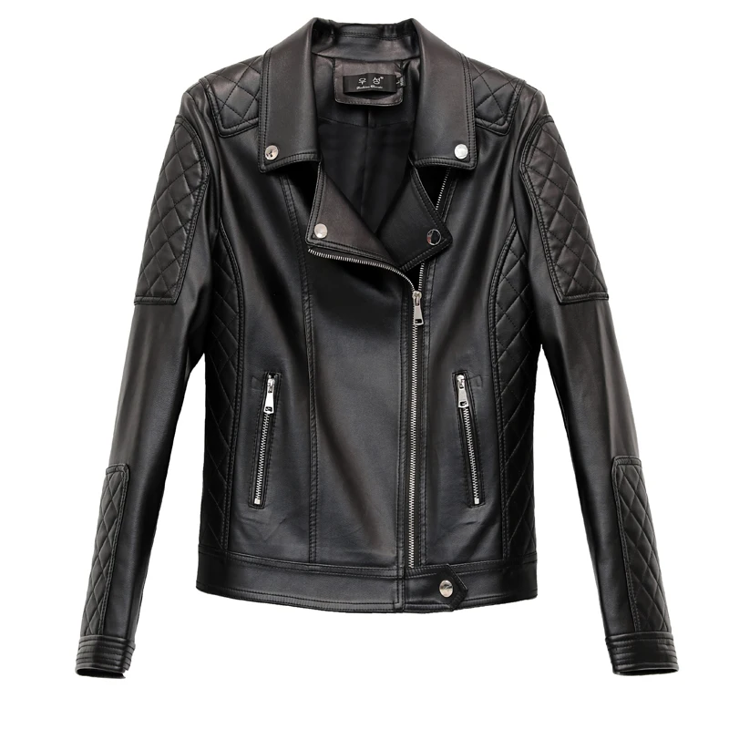 Autumn Winter Motorcycle Jacket Women Faux PU Leather Jackets Lady Biker Short Coat Female | Женская одежда